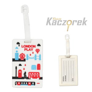 Brelok do kluczy 164 - zawieszka do bagażu - Londyn - biały